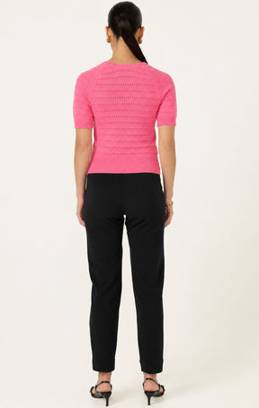 Knitwear EYELET KNIT TOP IN MELON