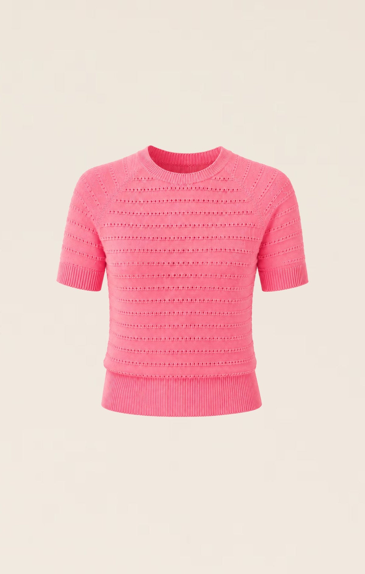Knitwear EYELET KNIT TOP IN MELON