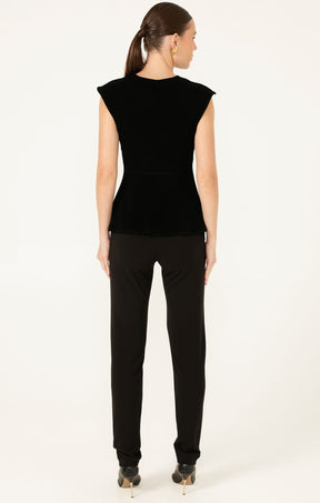 Tops FAUX WRAP PEPLUM TOP