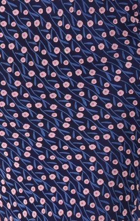 Dresses FLEUR DE LYS MIDI DRESS IN INDIGO PINK POPPY