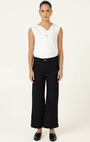 Pants Multi Occasion FREYA WIDE LEG JEAN IN BLACK