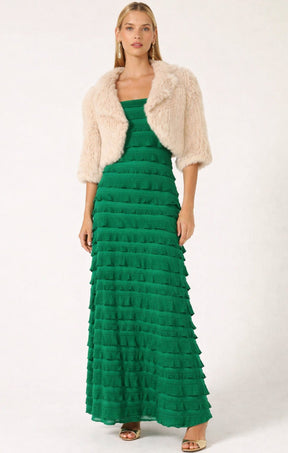 Jackets Multi Occasion LUXE FUR BOLERO IN OATMEAL