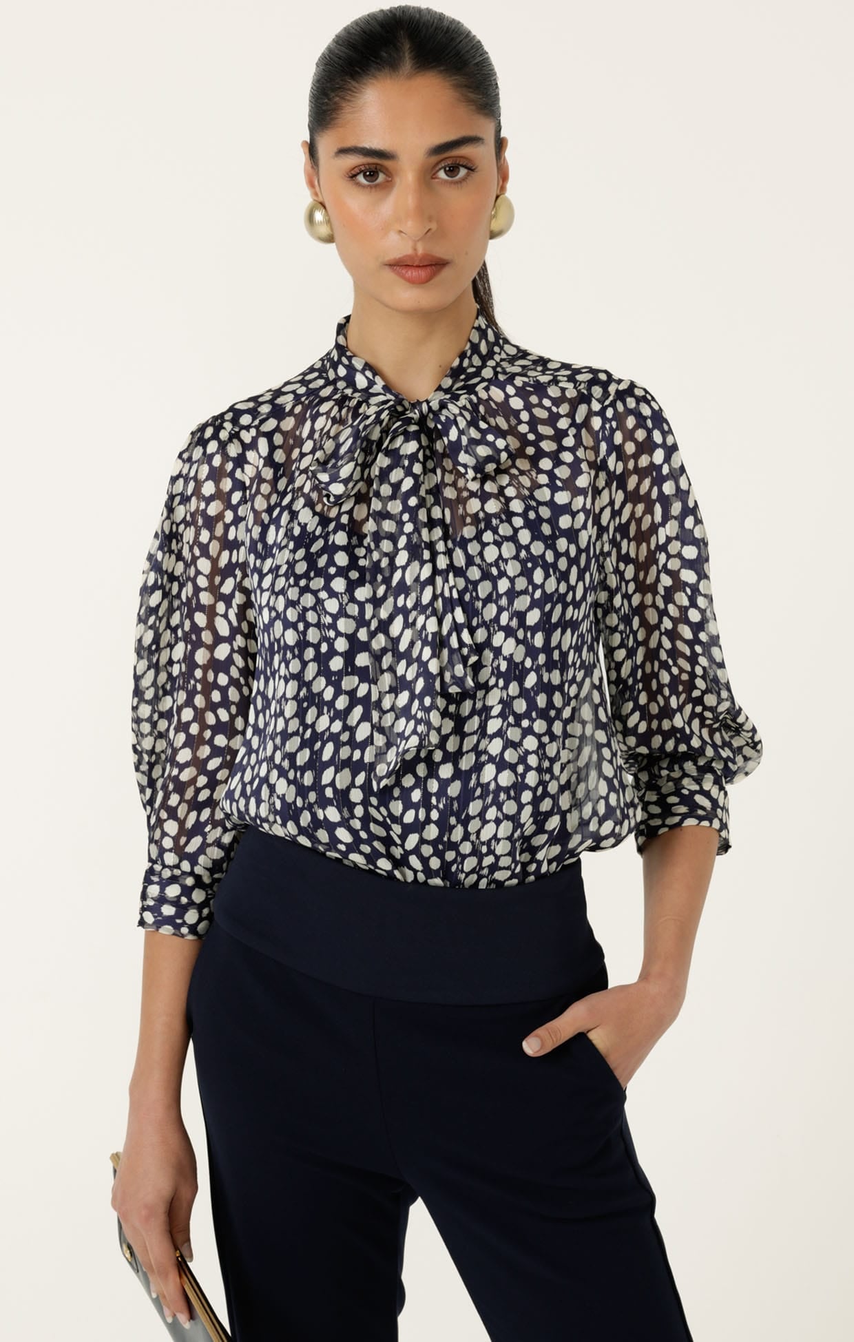 Tops Multi Occasion GABRIELLE BLOUSE IN NAVY