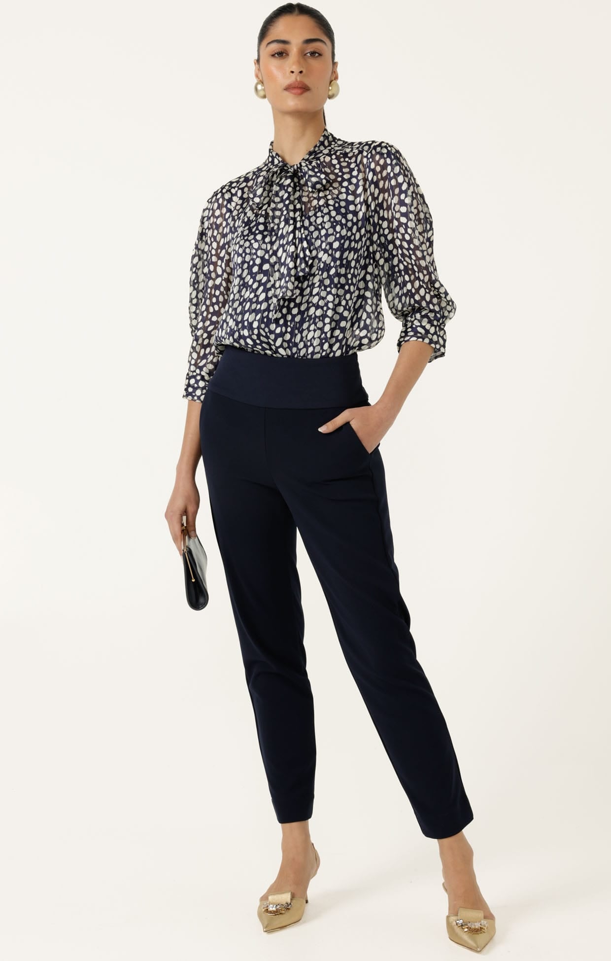 Tops Multi Occasion GABRIELLE BLOUSE IN NAVY