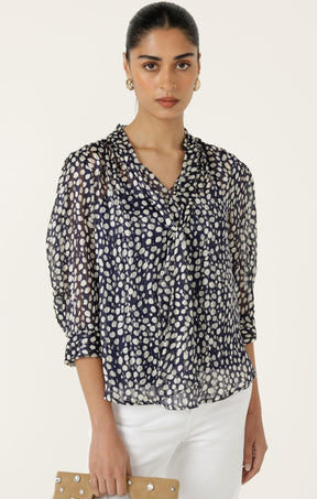 Tops Multi Occasion GABRIELLE BLOUSE IN NAVY
