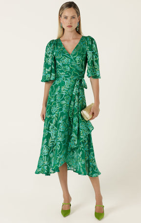 Dresses Events GARDEN MAZE WRAP DRESS