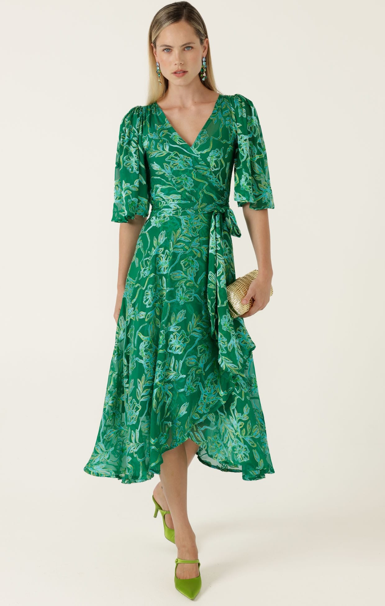 Dresses Events GARDEN MAZE WRAP DRESS