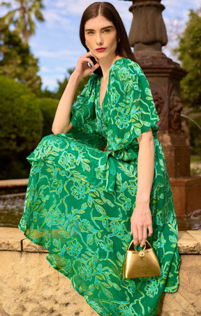 Dresses Events GARDEN MAZE WRAP DRESS
