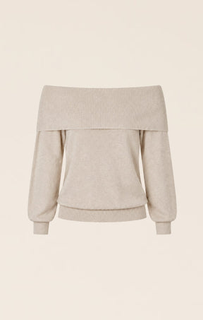 Knitwear ANDRENA KNIT TOP IN OATMEAL