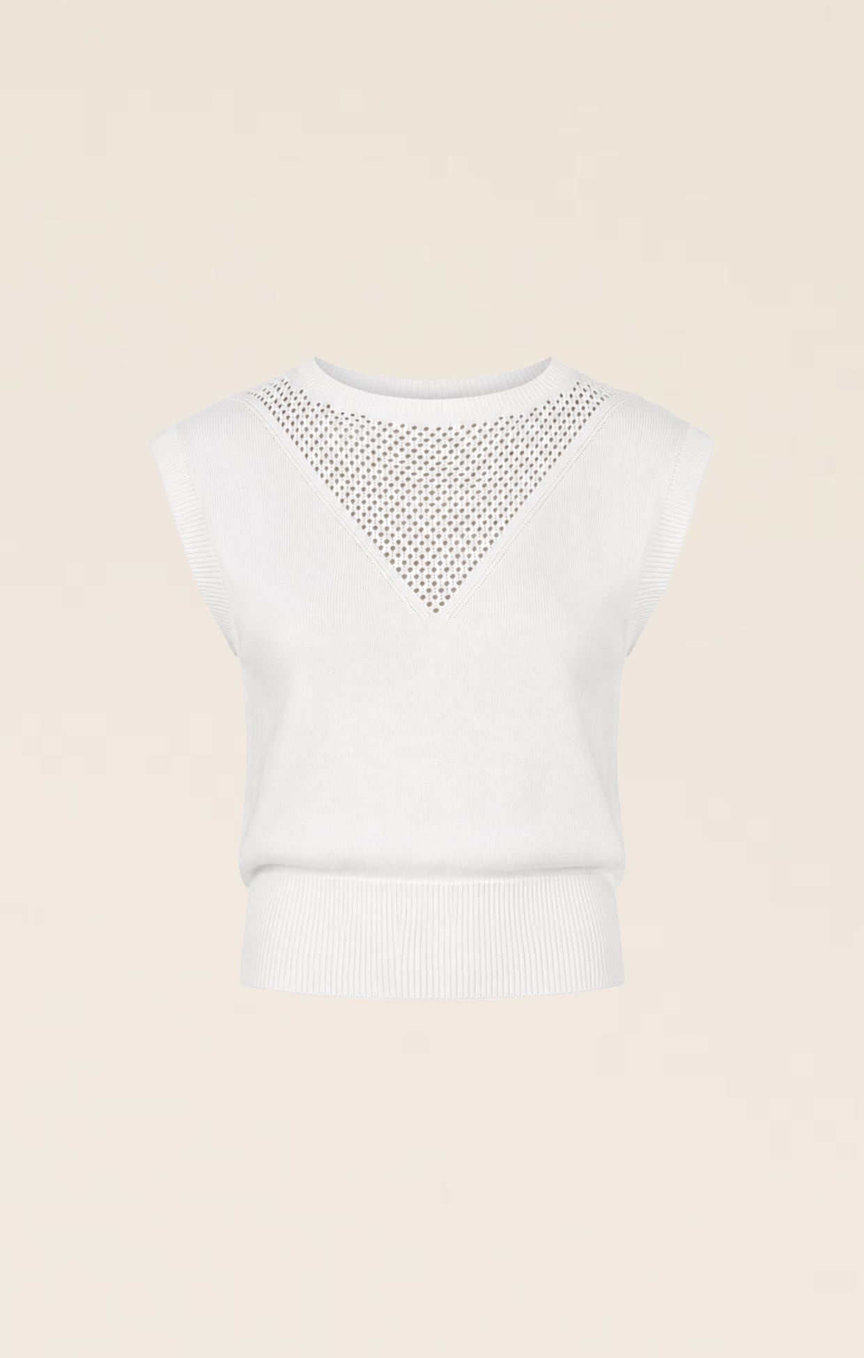 Knitwear CHLOE KNIT TOP IN WHITE