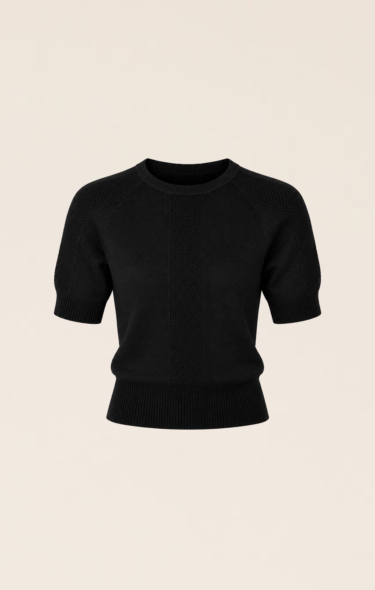 Knitwear RAGLAN KNIT TOP IN BLACK