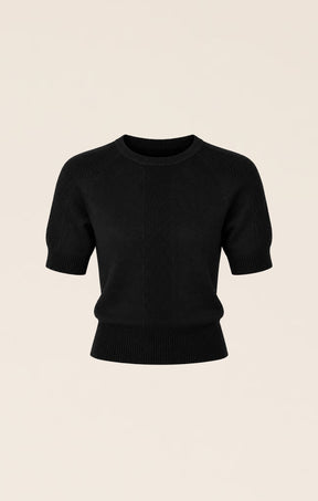 Knitwear RAGLAN KNIT TOP IN BLACK