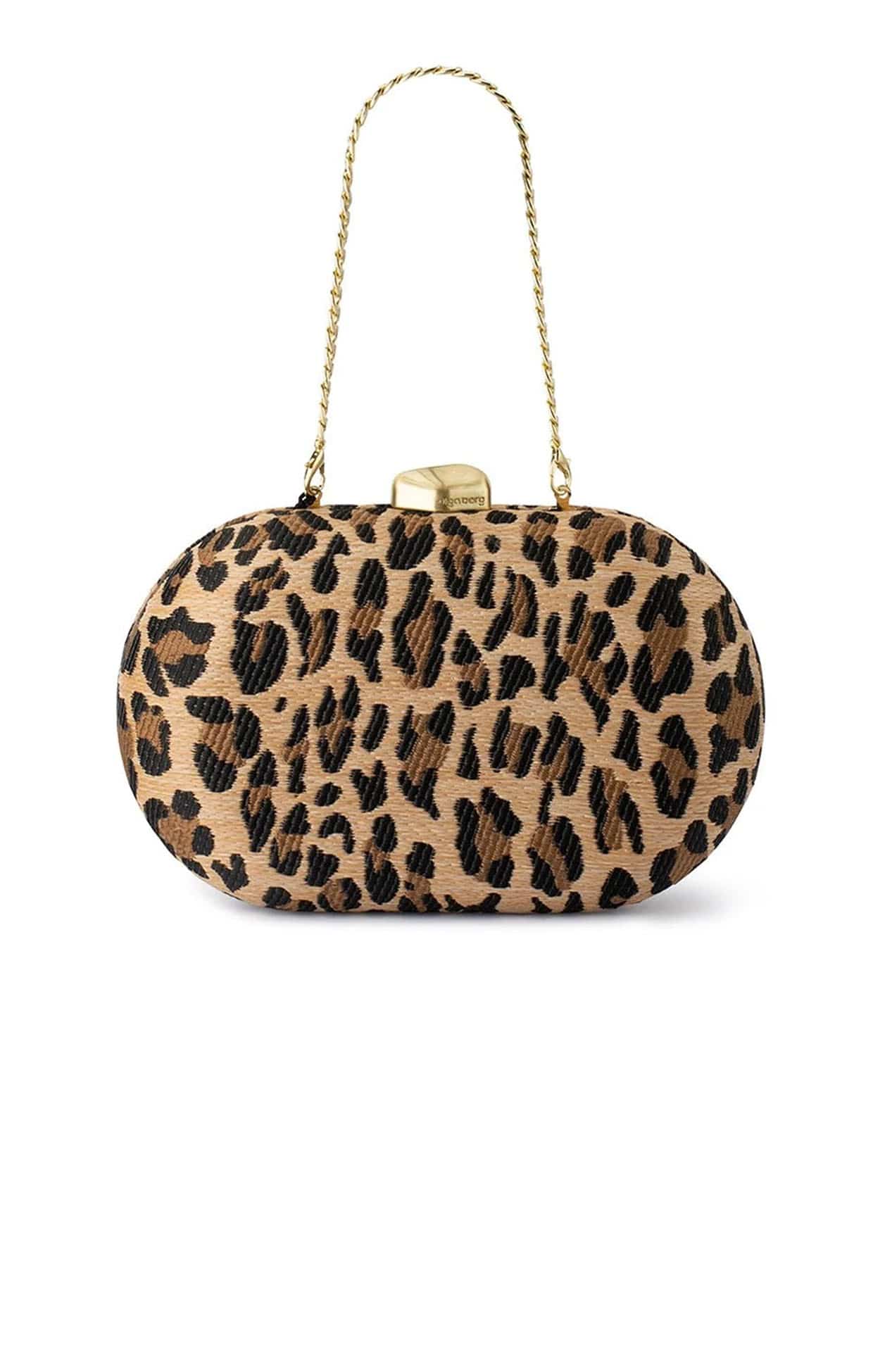 Bags OS / LEOPARD GISELLE WOVEN CLUTCH IN LEOPARD