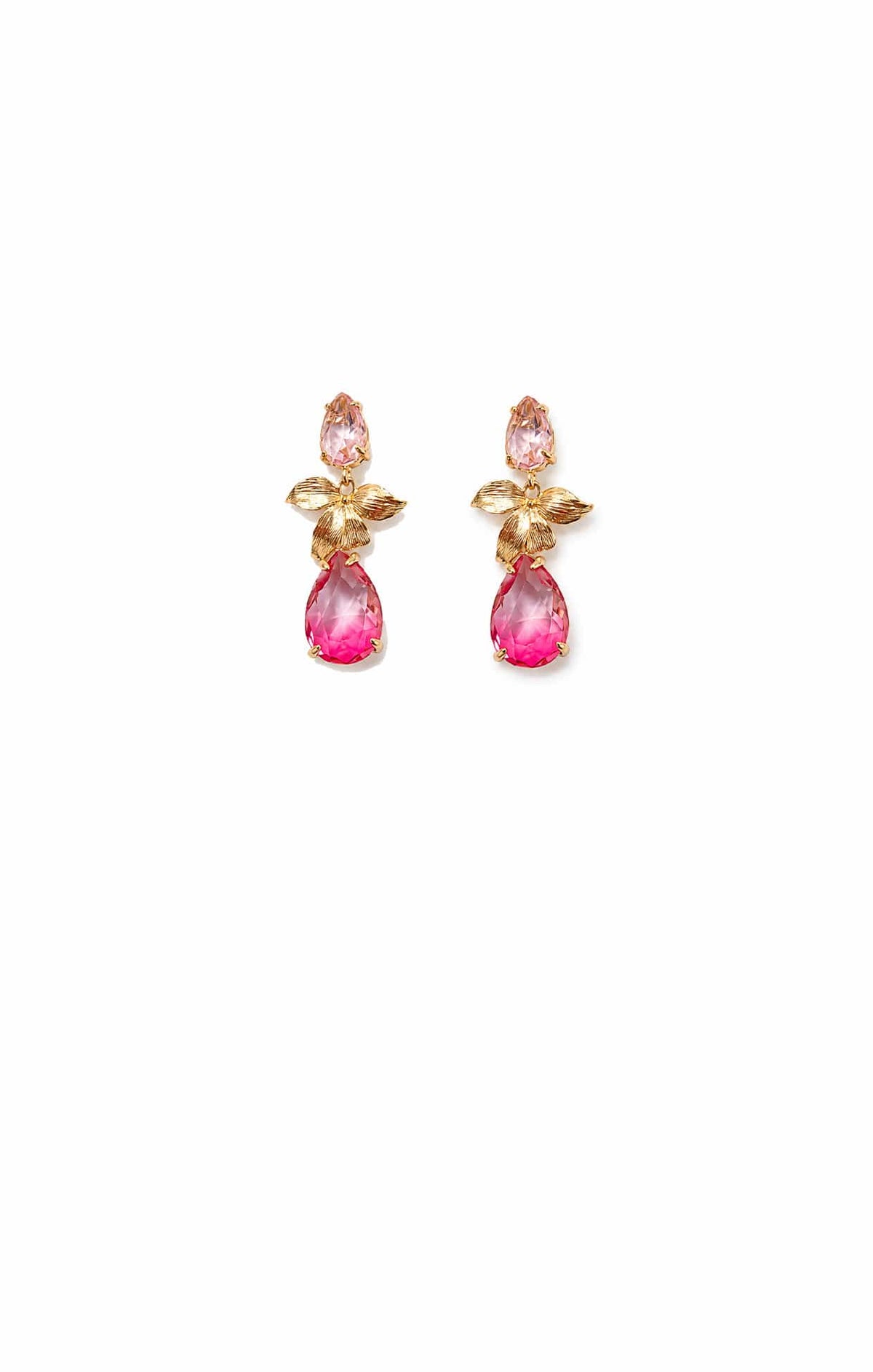 Earrings OS / LIGHT PINK AND MULTI PINK GRACIE FLOWER DROP EARRINGS IN LIGHT PINK AND MULTI PINK