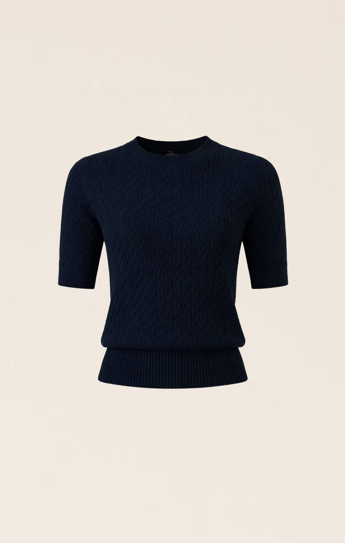 Knitwear SHORT SLEEVE GROVE KNIT TOP IN NAVY