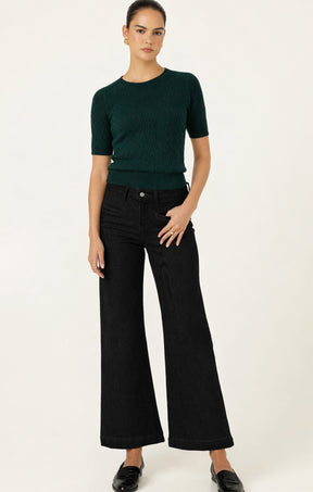 Pants Multi Occasion FREYA WIDE LEG JEAN IN BLACK
