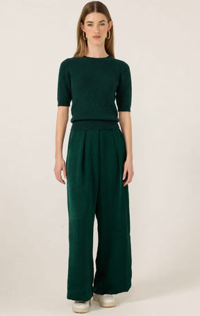 Pants Multi Occasion LUXE PLEATED TROUSER IN EMERALD