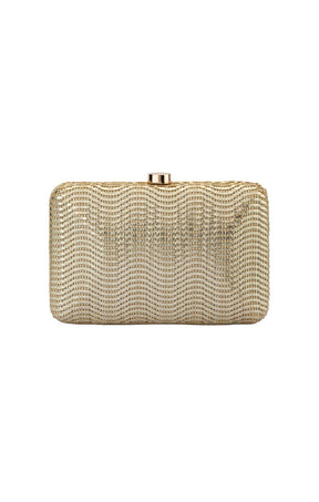Bags OS / GOLD HANNAH TEXTURED CLUTCH BAG IN GOLD