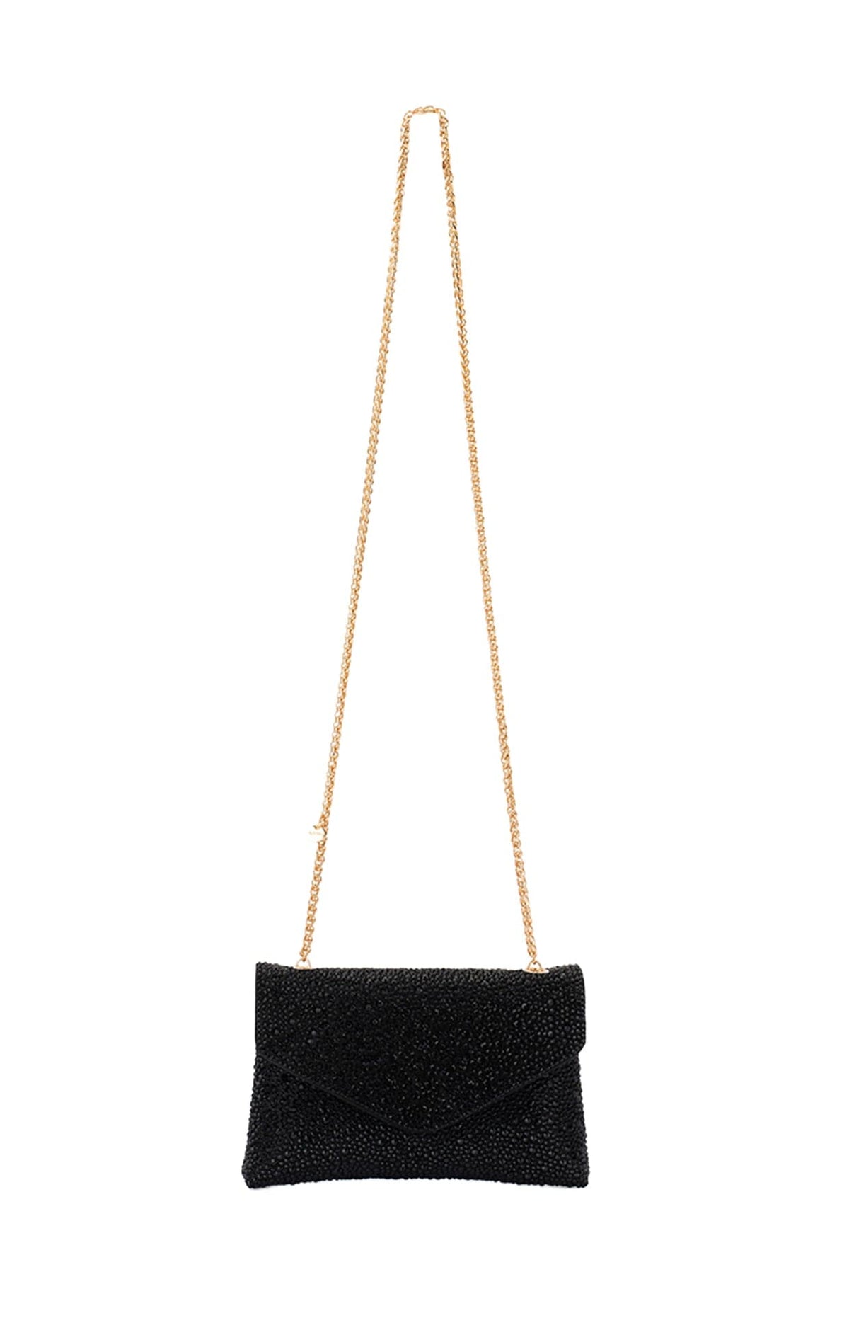 Bags OS / BLACK HATTIE CRYSTAL SHOULDRE BAG IN BLACK