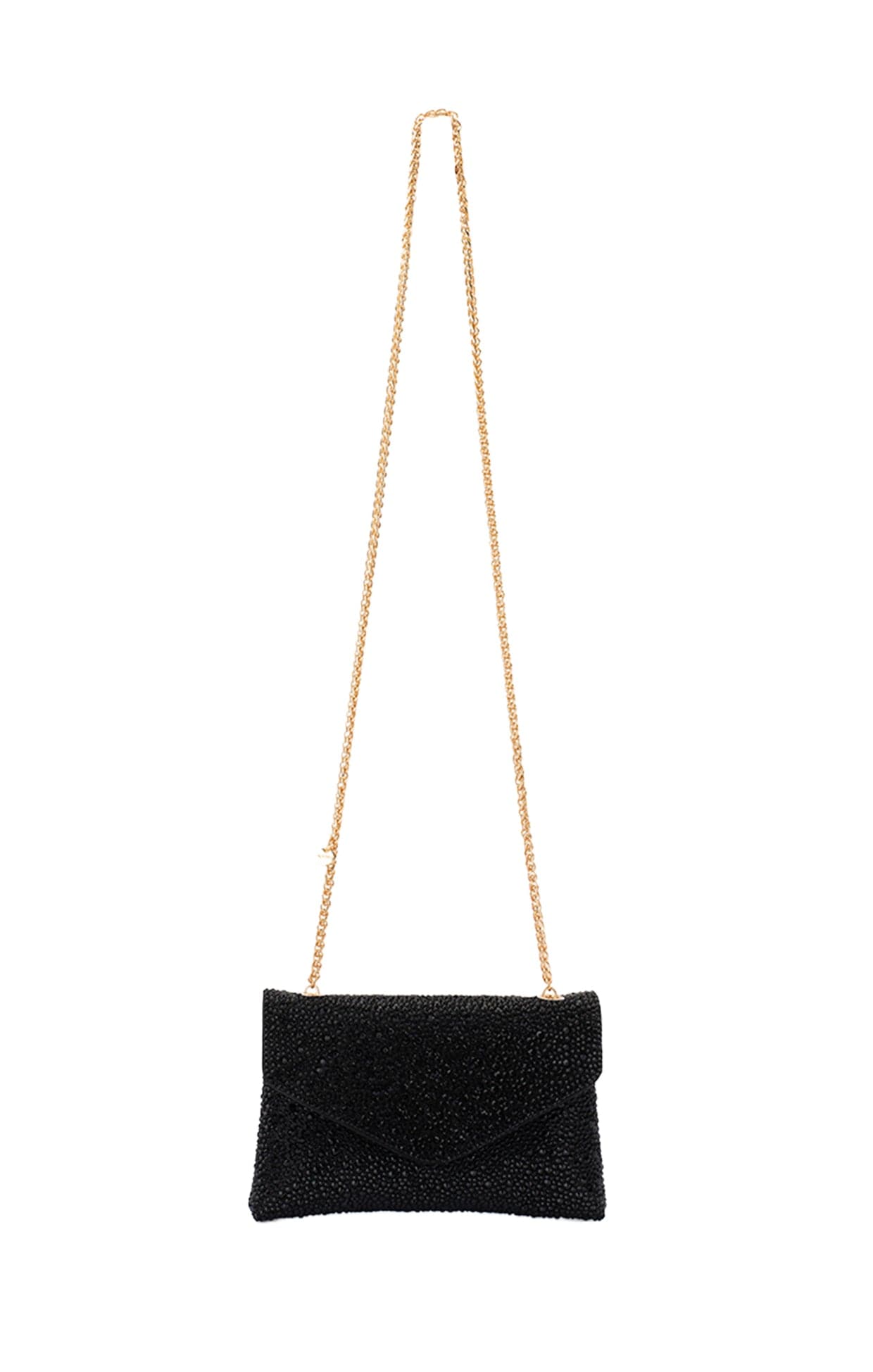 Bags OS / BLACK HATTIE CRYSTAL SHOULDRE BAG IN BLACK