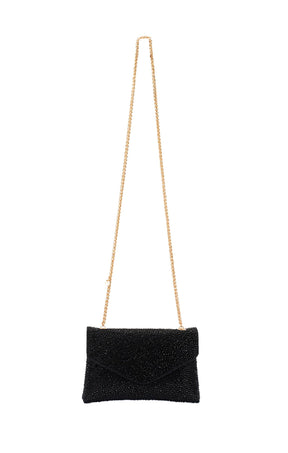 Bags OS / BLACK HATTIE CRYSTAL SHOULDRE BAG IN BLACK