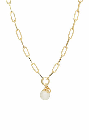 Necklaces OS / GOLD HAYLEY PEARL NECKLACE IN GOLD