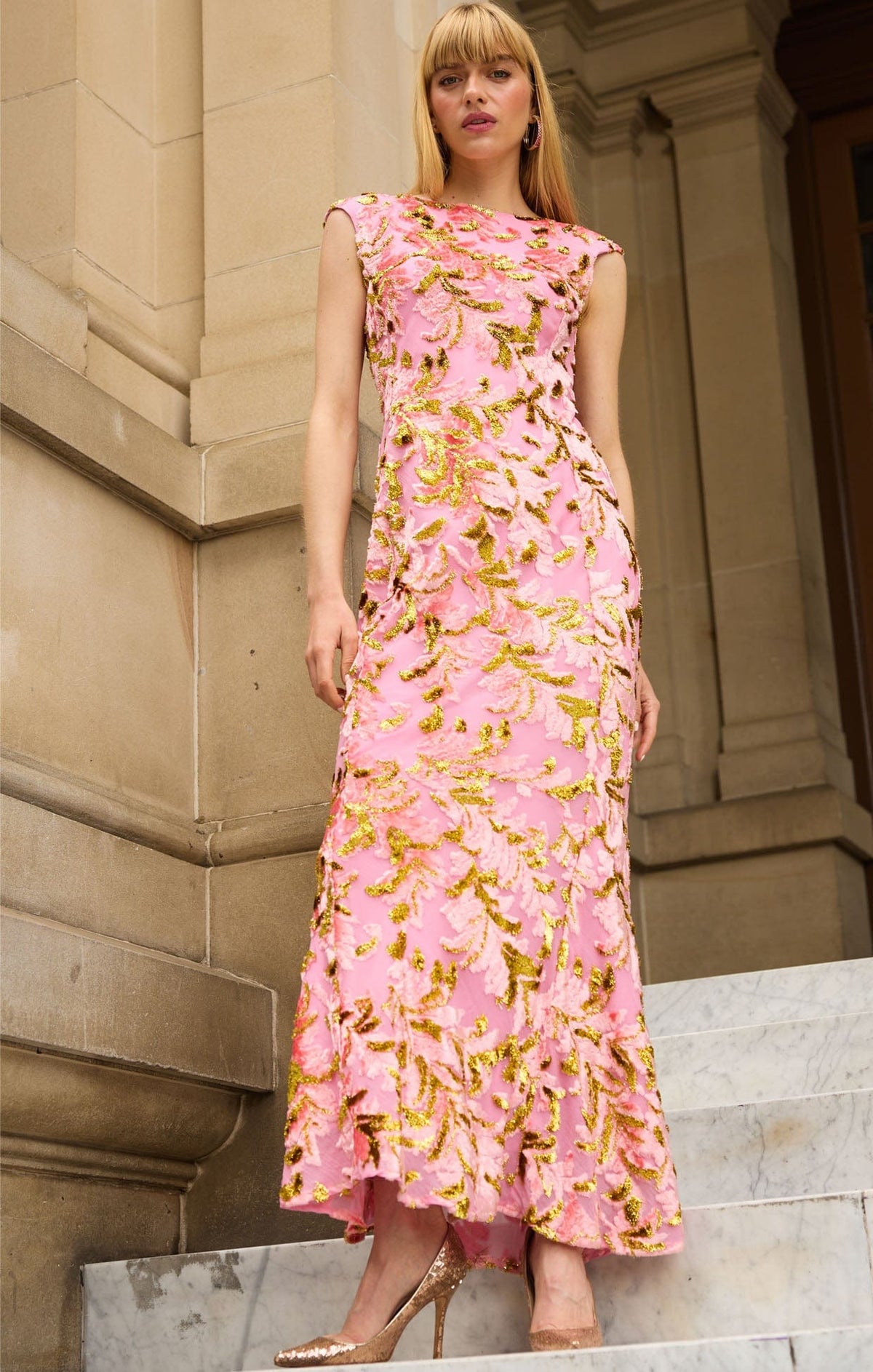 Dresses HEAVENLY HEIGHTS MAXI DRESS PINK GOLD