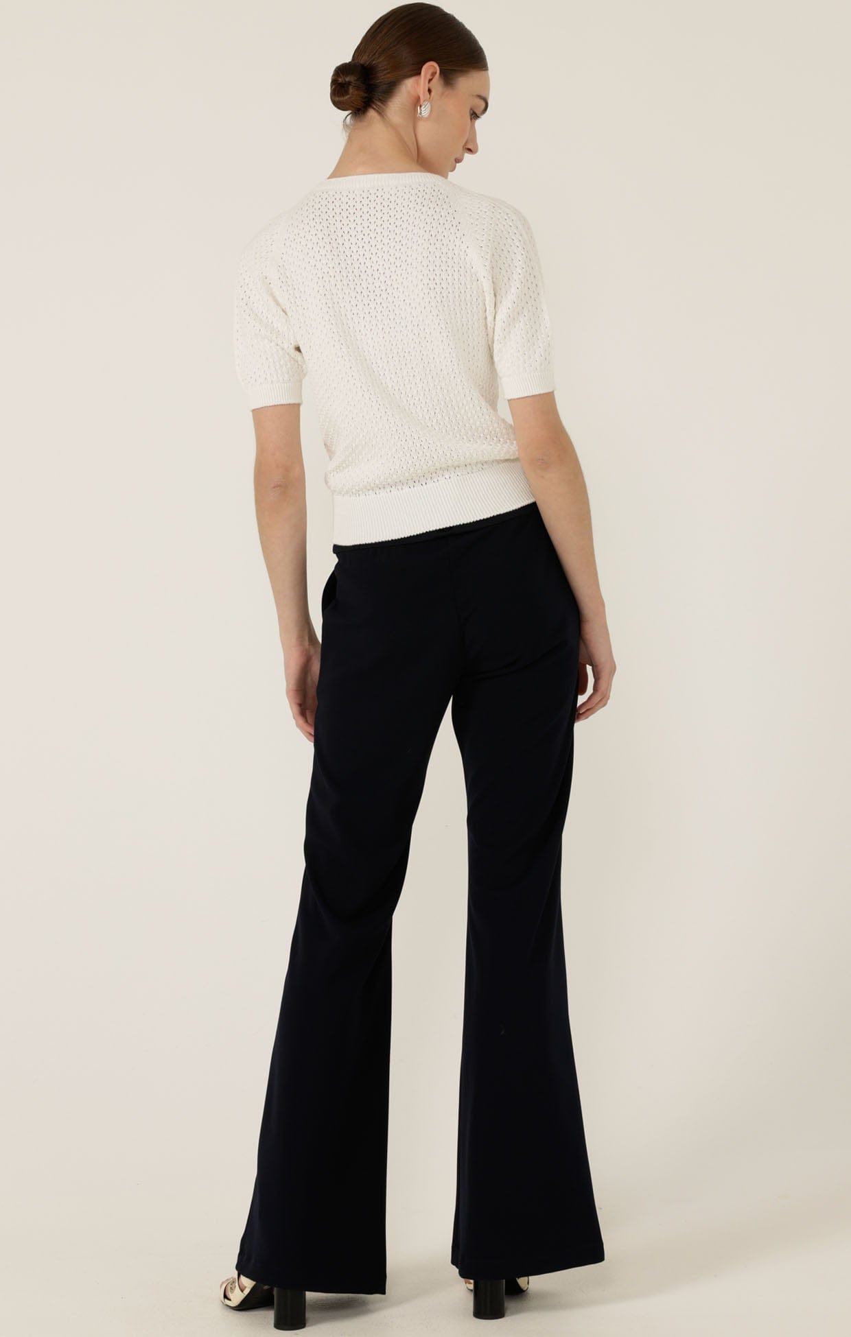 Knitwear HENLEY KNIT TOP IN IVORY