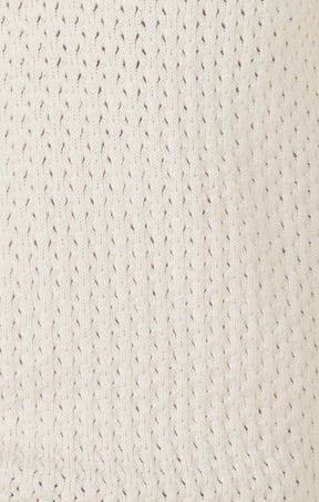 Knitwear HENLEY KNIT TOP IN IVORY