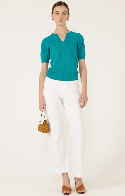 Pants Multi Occasion FREYA WIDE LEG JEAN IN WHITE