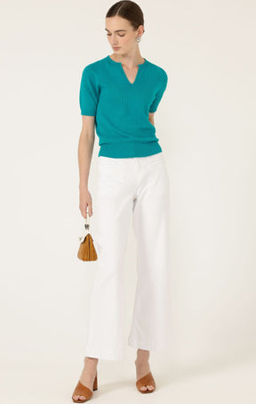 Pants Multi Occasion FREYA WIDE LEG JEAN IN WHITE