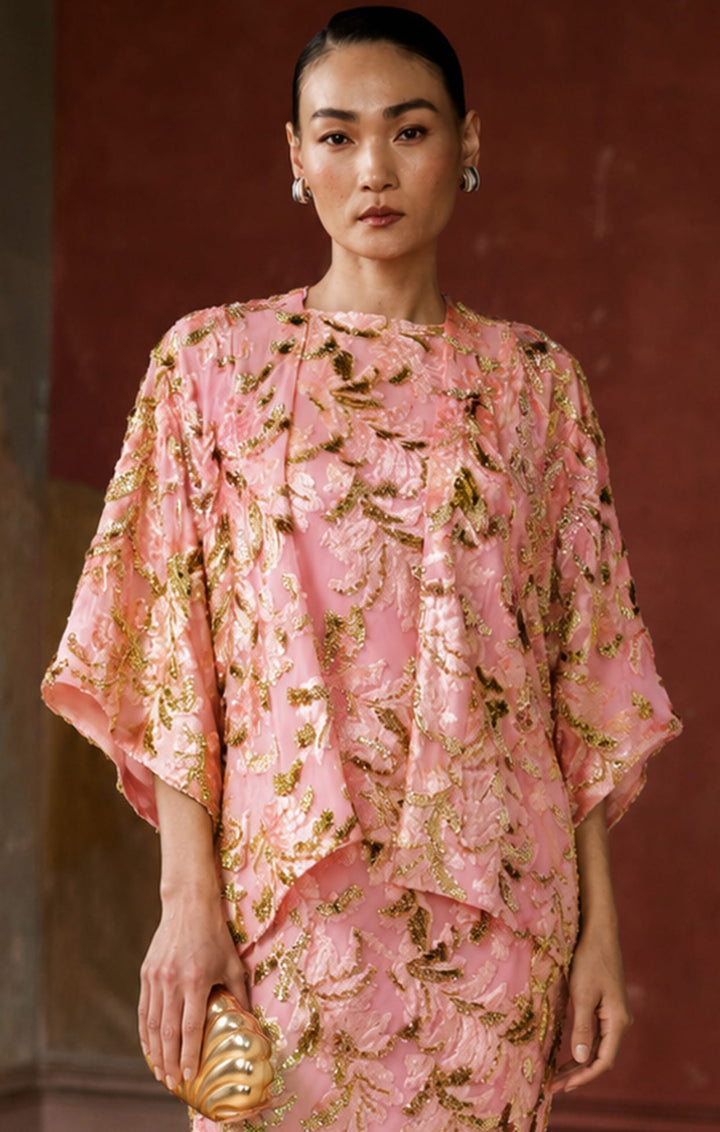 Jackets Multi Occasion BLOSSOM KIMONO PINK GOLD