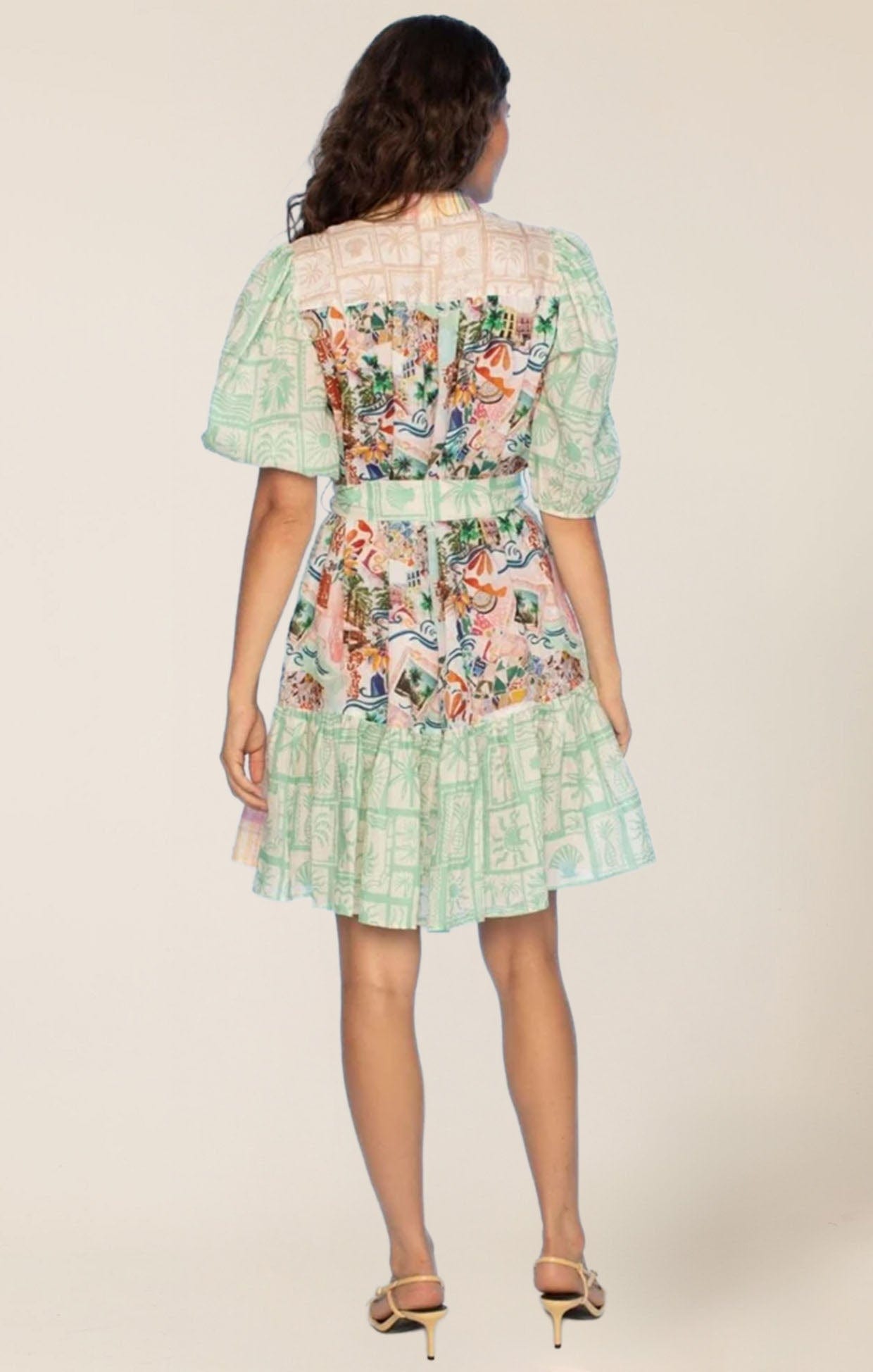jill mini dress Jill Tie Sleeve Jacquard Mini Dress