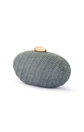 Bags OS / BLUE JOSIE WOVEN CLUTCH IN BLUE