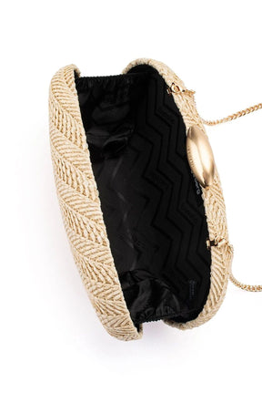 Bags OS / NATURAL JOSIE WOVEN CLUTCH IN NATURAL