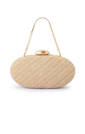 Bags OS / NATURAL JOSIE WOVEN CLUTCH IN NATURAL