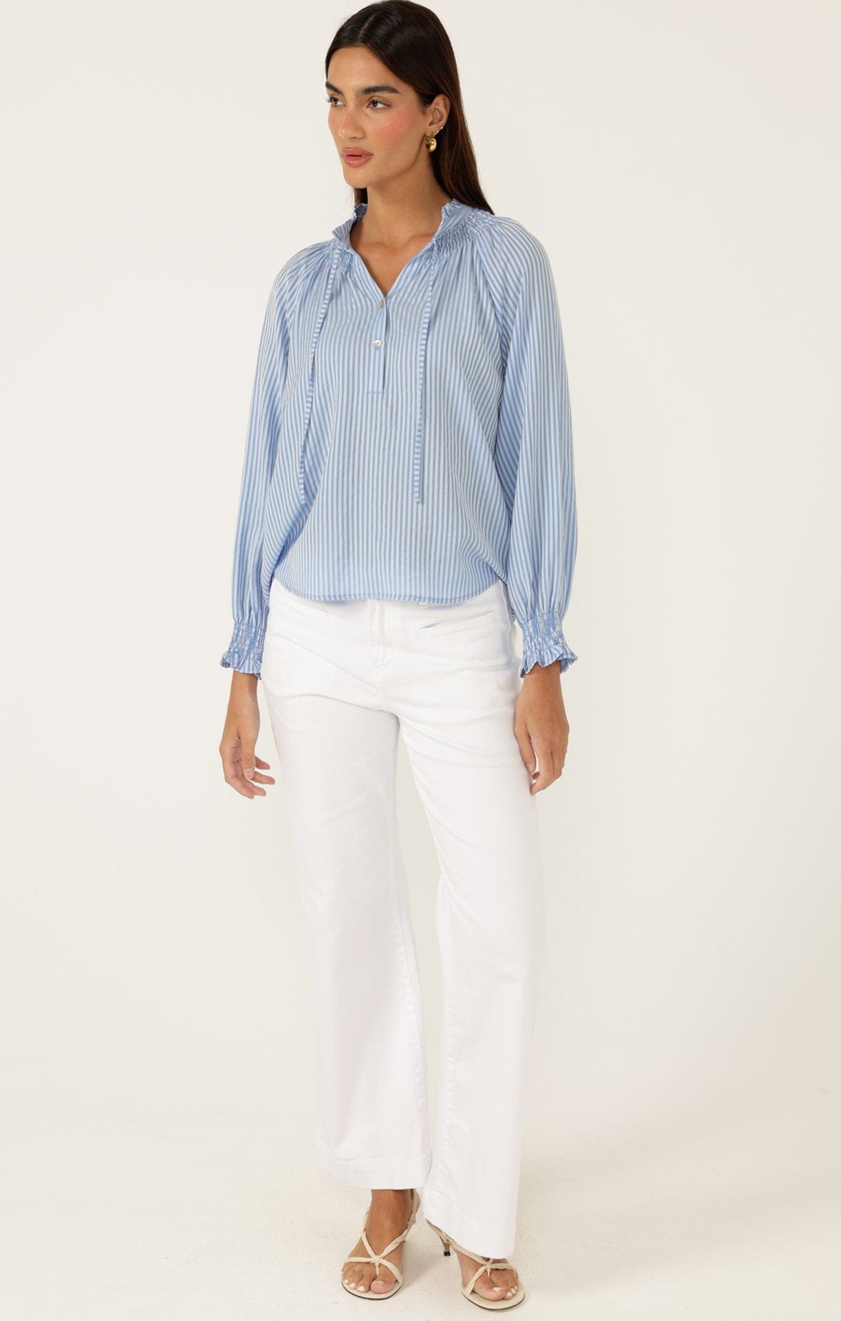 Pants Multi Occasion FREYA WIDE LEG JEAN IN WHITE