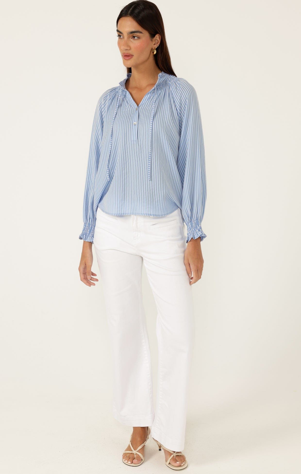 Pants Multi Occasion FREYA WIDE LEG JEAN IN WHITE