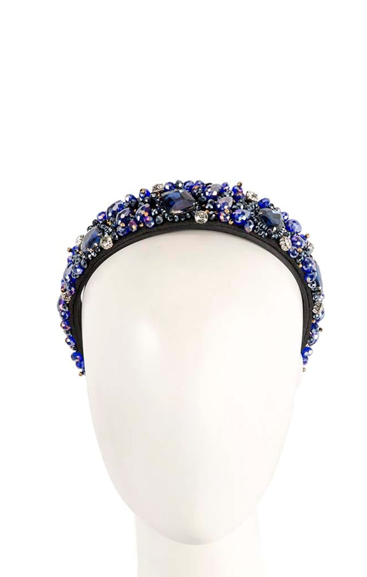 Headbands OS / BLUE JULIETTE BEADED HEADBAND IN BLUE