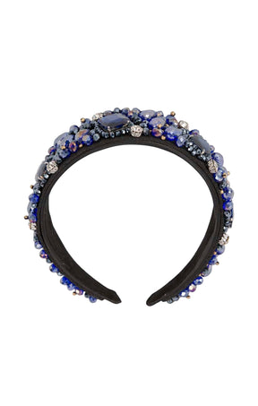 Headbands OS / BLUE JULIETTE BEADED HEADBAND IN BLUE