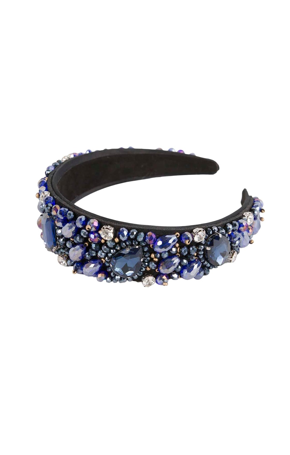 Headbands OS / BLUE JULIETTE BEADED HEADBAND IN BLUE