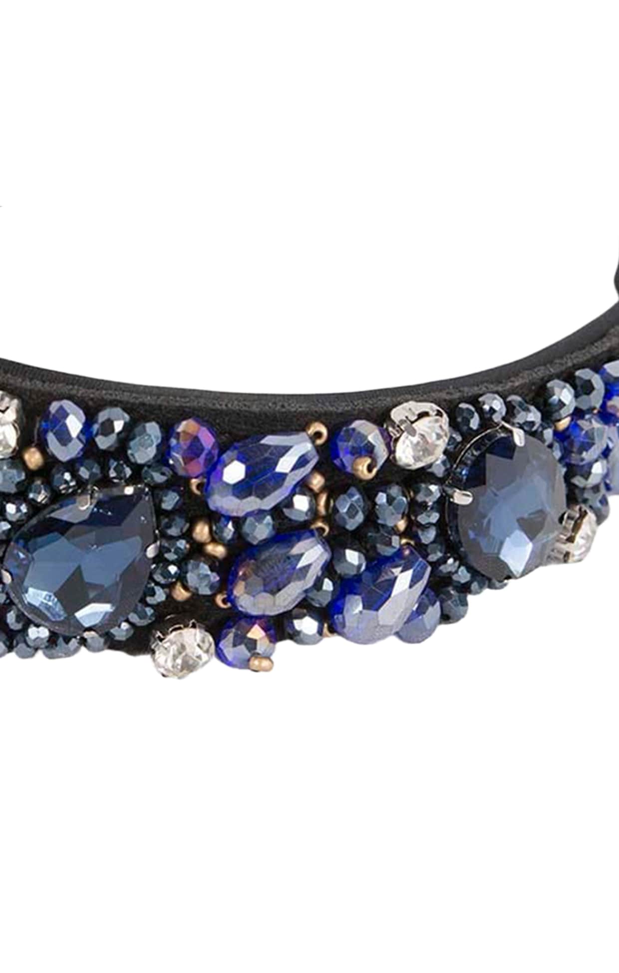 Headbands OS / BLUE JULIETTE BEADED HEADBAND IN BLUE