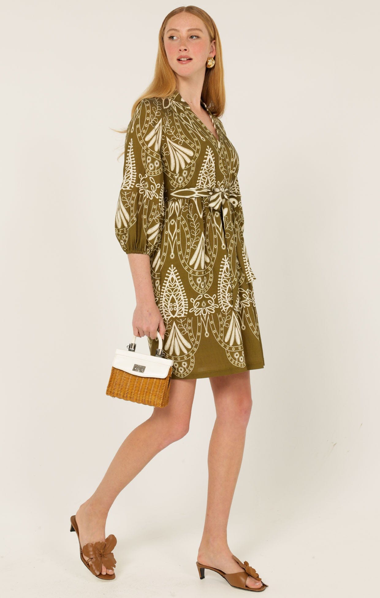 Dresses Multi Occasion KIRRA SHIFT DRESS IN OLIVE CREAM