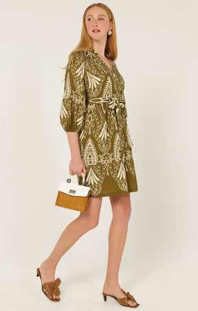 Dresses Multi Occasion KIRRA SHIFT DRESS IN OLIVE CREAM
