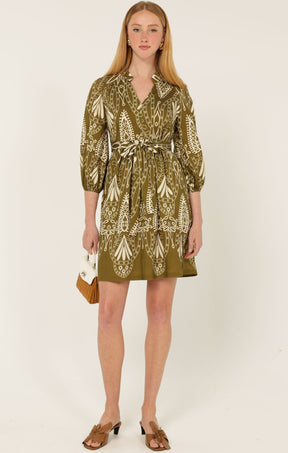 Dresses Multi Occasion KIRRA SHIFT DRESS IN OLIVE CREAM