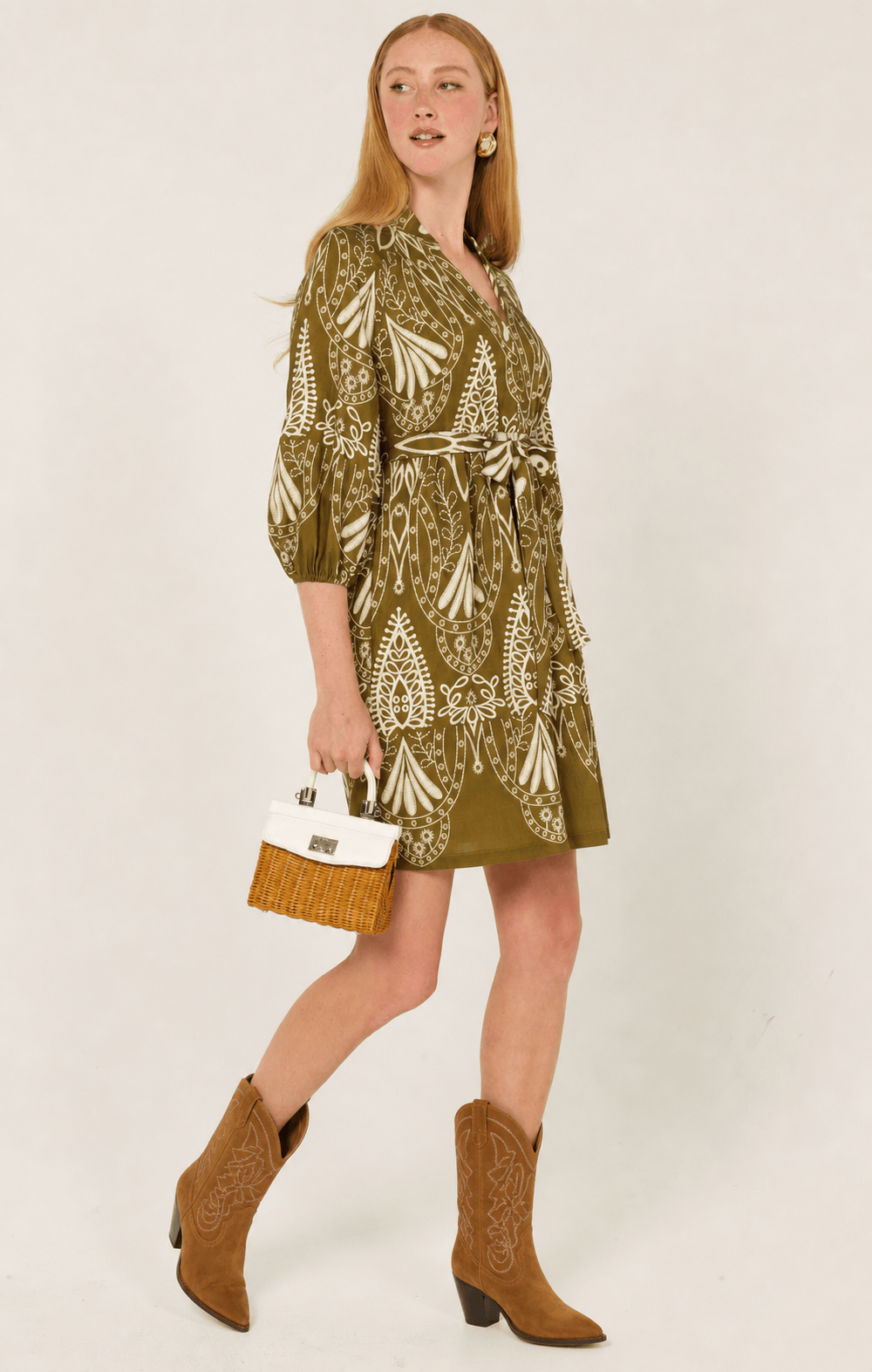 Dresses Multi Occasion KIRRA SHIFT DRESS IN OLIVE CREAM