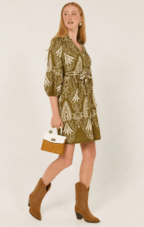 Dresses Multi Occasion KIRRA SHIFT DRESS IN OLIVE CREAM