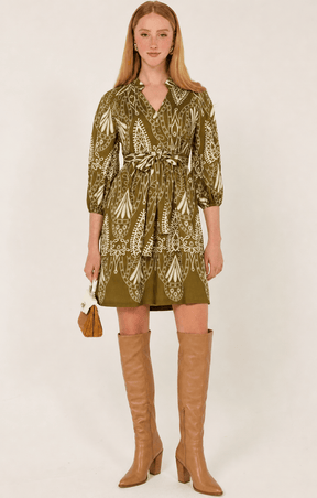 Dresses Multi Occasion KIRRA SHIFT DRESS IN OLIVE CREAM