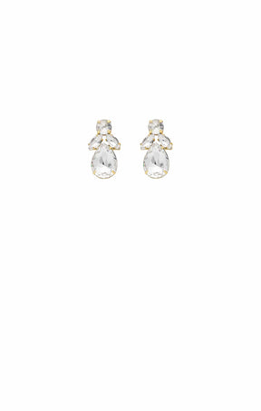 Earrings OS / GOLD KITT CRYSTAL EARRINGS IN GOLD