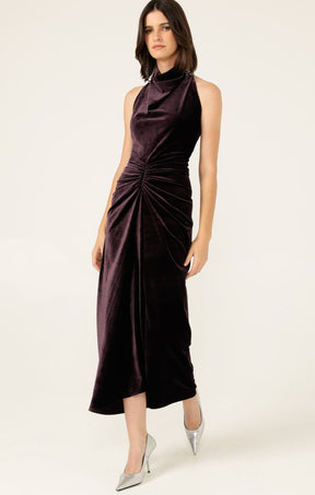 Dresses Events LAVISH COWL DRESS IN AMETHYST